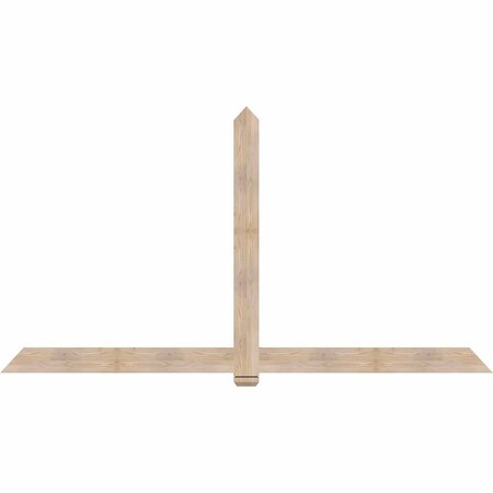 Ekena Millwork Eugene Smooth Timber Gable Bracket, Douglas Fir, 108"W x 58"H x 1 1/2"D x 5 1/2"F, 13/12 Pitch GBW108X58X0206EUG00SDF